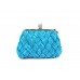 Evening Bag - Sophisticated Woven Satin Evening Clutch with Jeweled Ball Clasp - BG-AF12601AZ